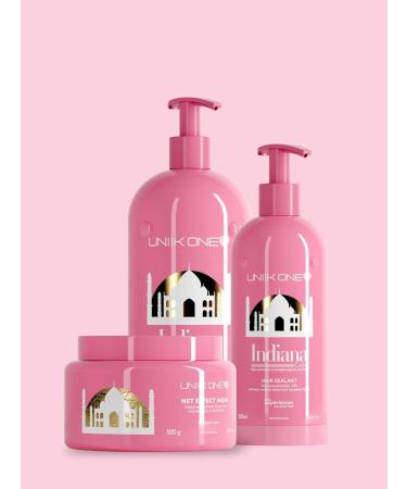 UNIIKON - Smoothing Treatment Sealing Treatment and Nourishing Mask Set - Intense Shine and Extreme Smoothing - Long-Lasting Hold - All Hair Types - Indiana Gloss Range - Buy Online on GoSupps.com