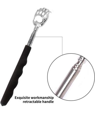 Premium Telescopic Back Scratcher - Stainless Steel Hand Massager with Rubber Grip - Perfect for Itchy Spots - International Shipping Available - Buy Online on GoSupps.com