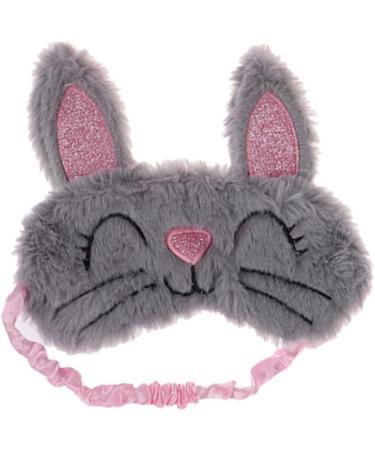 2pc Cartoon Eyepatch Masks - Cute Animal Design for Girls, Women - Plush Rabbit Eye Cover for Sleep and Shade - Grey - Buy Online on GoSupps.com