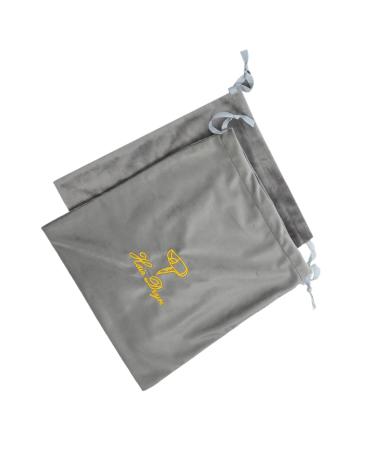 DRESSOOS 2pcs Hair Dryer Storage Bag Blow Dryer Hair Blower Bag Drawstring Carry Bag Fabric Travel 30.00X25.00X0.50CM Grey