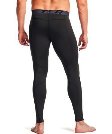 TSLA Men's Thermal Compression Pants 2 Pack - Athletic Running Tights for Winter - Medium Heatlock Base Layer in Jet Black - Buy Online on GoSupps.com