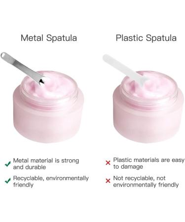 4 Pack Metal Makeup Spatula Mini Spoon Beauty Scoop for Facial Cosmetic Face Mask (Silver & Gold) - Buy Online on GoSupps.com