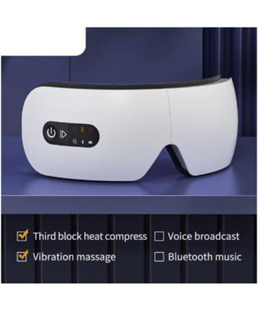 Evzvwruak Eye Massager - Vibration Hot Compress & Bluetooth Music for Eye Fatigue Relief | LED Display - Buy Online on GoSupps.com
