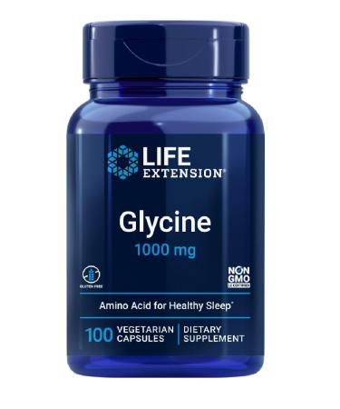Life Extension Glycine 1000mg - 100 Vegetarian Capsules - Essential Support for Metabolic and Cognitive Health