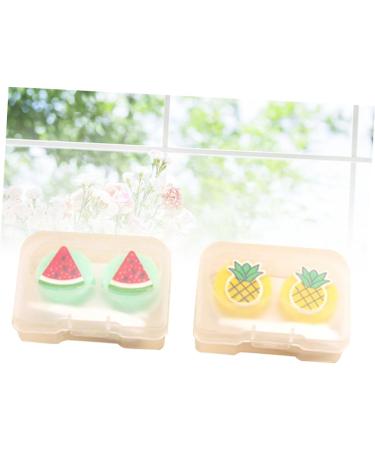 Buy Solustrie 2-Part Mini Contact Lens Container Set | Storage for Colored Contact Lenses - Travel-Friendly & Compact - Buy Online on GoSupps.com