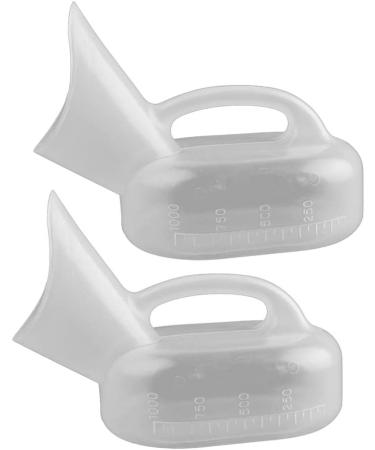 Milisten 2pcs Female Urinal 1000ml - Portable Urine Bottle for Hospital, Home, Camping, Travel - Buy Online on GoSupps.com