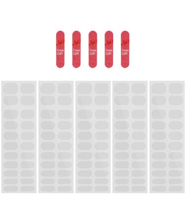 DOITOOL 10 Sheets Nail Stickers Gel Nail Strips Manicure Kit Tools Red Nail Polish Gel Wraps for Nails Clear Nail Wraps Transparent Stickers Gel Nail Sticker Pedicure Polishing Strip Tape - Buy Online on GoSupps.com