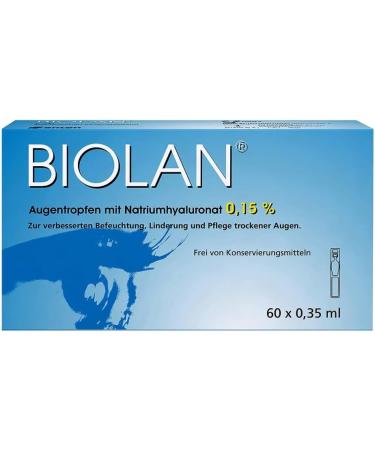 Buy Biolan Eye Drops 60x0.35 ml - International Shipping Available | Relief for Dry Eyes - Buy Online on GoSupps.com