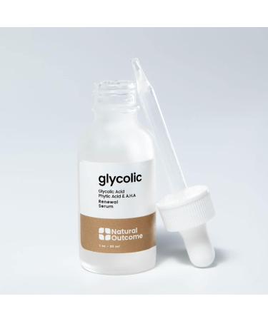 Natural Outcome Glycolic Acid 12% Renewal Serum - Anti-Aging Exfoliating Formula for Smoother, Clarified Skin | 1 Oz - Buy Online on GoSupps.com