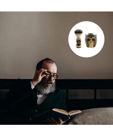 Beaupretty Skull Beard Brush Set - Badger Hair Shaving Tool & Bowl for Men - Premium Beard Care - Buy Online on GoSupps.com