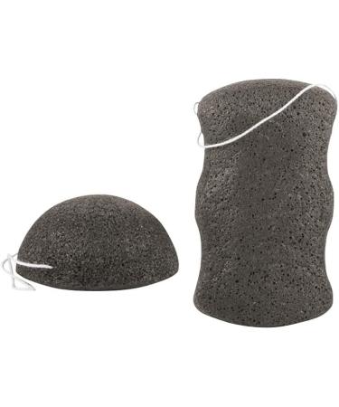 Bella Sleep + Spa Facial & Body Exfoliating Boxed Konjac Sponge Set 2-Pieces Charcoal Charcoal 2-Pieces - Buy Online on GoSupps.com