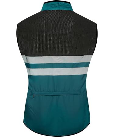 WOSAWE Men Women Reflective Cycling Vest - Windproof Breathable Sleeveless Jacket for Running - Navy XL - Buy Online on GoSupps.com