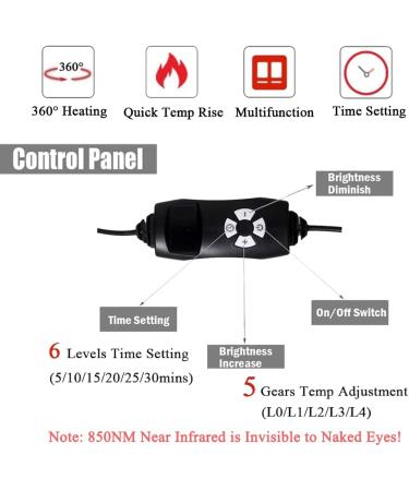 Naviocean Red Infrared Light Therapy Belt - Pain Relief Wrap with Timer for Back, Shoulder, Knee Joints - 660NM 850NM Near-Infrared LED Light Device - Buy Online on GoSupps.com