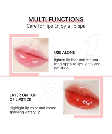JISKG 2 PCS Plumping Lip Oil - Hydrating, Long Lasting, Nourishing Lip Care Oil with Glitter Shine - Raspberry Shade - Buy Online on GoSupps.com