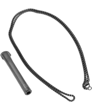 Breathing Exercise Necklace Relieving Stress Mindful Necklace Increasing Lung Volume Skinfriendly Steel for Men Daily Wear (Black) - Buy Online on GoSupps.com