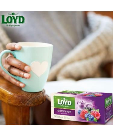 Loyd the Magic Experience Forest Fruit Flavoured Fruit Tea 40g | 20 Tea Bags | Poland Tea Brand | Tea Bags Individually Wrapped | Tea for Every Guest (Forest Fruit 2 Pack) Forest Fruit 2 Pack - Buy Online on GoSupps.com