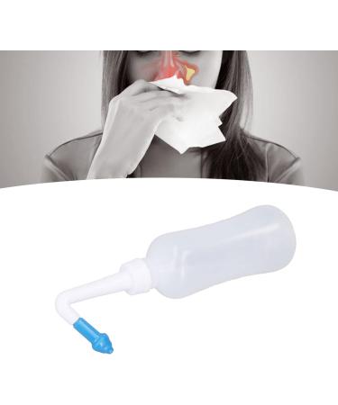 300ml Transparent Portable Nasal Wash Bottle for Home Use - Professional Soothing Stream, Blue Nose Design - Mxzzand - Buy Online on GoSupps.com