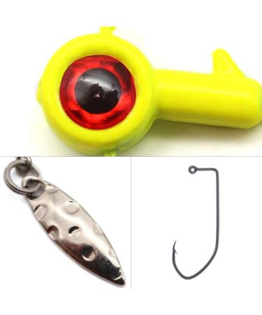 XFISHMAN Crappie Jigs Heads Kit 1/8 1/16 1/32oz - 50 Pack Panfish Fishing Jigs for Lead Head Jig Hook Lure - 1/16oz with Spinner - Buy Online on GoSupps.com
