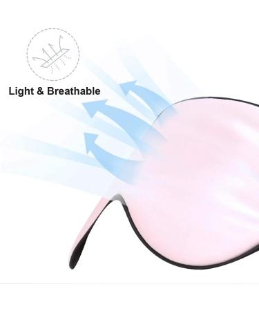 Premium Pink Silk Sleeping Masks | Adjustable Eye Masks for Travel & Sleep | Super-Glatted Comfort - Buy Online on GoSupps.com