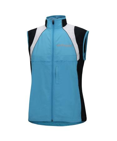 Airtracks Women Functional Bicycle Annoy - Running vest - Light wind vest - wheel jacket - wind -repellent - water -repellent - reflective XL light blue