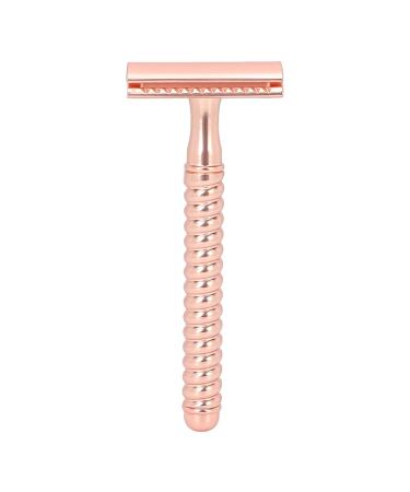 Double-Cutting Safety Razor for Men | Non-Slip Handle | Zinc Alloy | Washable Body Hair Removal Tool (Copper) - Shop Now! - Buy Online on GoSupps.com