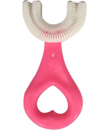 2Pcs Kids U- Shaped Toothbrush Manual Toothbrush Oral Cleaning Tools for Children Training Teeth Cleaning Whole Mouth Toothbrush 360 Oral Teeth Cleaning Design for Toddlers and Children (Pink) - Buy Online on GoSupps.com