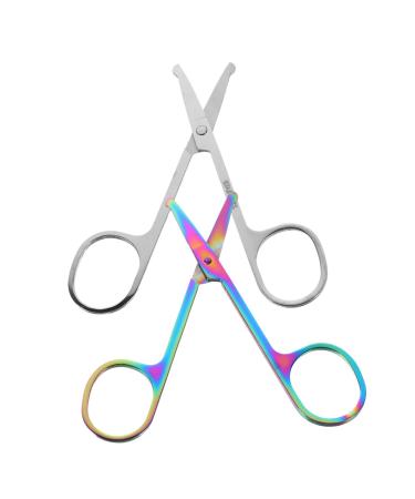 POPETPOP 6 Pcs Nose Hair Men Beard Trimming Tool Mustache Ear Hair Eyelashes Small Eyebrow Nose Hair Trimmer Man Stainless Steel Jesus 10x5cmx3pcs Assorted Colorx3pcs