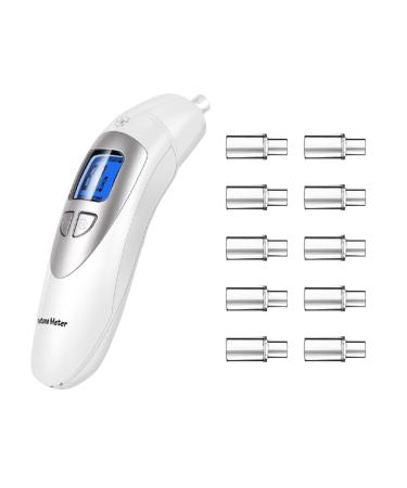 Keto Breath Analyzer Professional Accuracy Digital Ketone Meter Tracing Ketosis Status with 10 Mouthpieces(White)