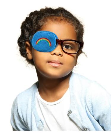 Eye Patch- Rainbow Eyeglass Eye Patch for Children by Patch Pals (Right Eye Coverage)