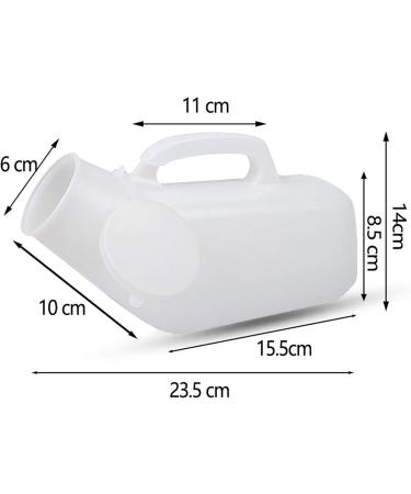 Potty Male Urinal Long Neck Incontinence Pee Bottle Clear Plastic 1200 Ml Spill Proof Device Portable Urinal Bottle Snap-On Lid - Buy Online on GoSupps.com