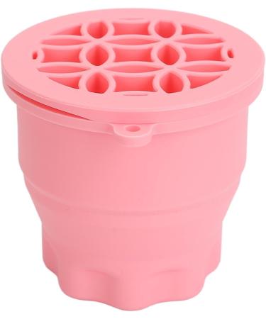 Makeup Brush Cleaner Cup Portable Drying Rack Silicone Scrubber Efficient Cleaning Compact Size for Makeup Lovers (Pink) - Buy Online on GoSupps.com