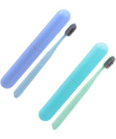 Minkissy 4-Piece Travel Toothbrush Set | Gum Care & Long Grip Tooth Cleaning Tools for Adults - Buy Online on GoSupps.com