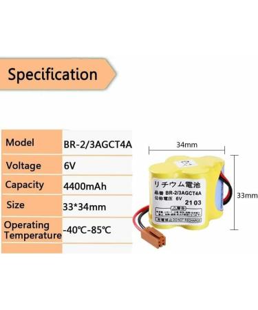 Buy 3-Pack BR-2/3AGCT4A 6V 4400mAh Replacement Battery for FANUC CNC System - Non-Rechargeable International Shipping Available - Buy Online on GoSupps.com