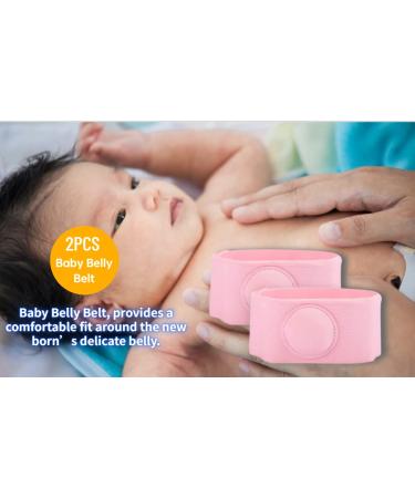 WenTigDY Baby Umbilical Hernia Belt - Pink (2pcs) | Infant Hernia Therapy Treatment for Children - Adjustable Belly Button Support - Buy Online on GoSupps.com