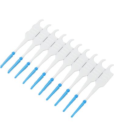 200-Piece Mouth Cleaning Tools Set - Interdental Brush Disposable Soft Silicone Head Portable Dental Floss & Toothed Flap with Case for Oral Care - Blue - Buy Online on GoSupps.com