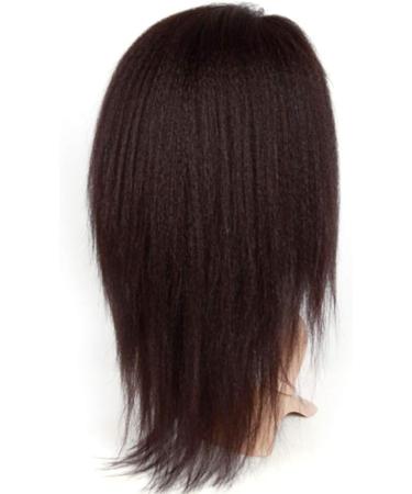 Buy QQ qq Real Hair Long Kinky Straight Lace Front Wigs - Pre Plucked 13x5 - Curly Bob Wigs for Black Women - 150% Density - 22 Inch - Buy Online on GoSupps.com