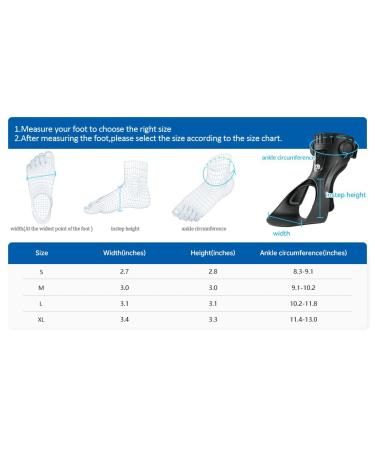 Syrebo Drop Foot Brace - AFO Ankle Brace Support with Airbag Absorber for Hemiplegia Stroke, Medium Size - Improve Walking Gait and Relieve Pain - Buy Online on GoSupps.com