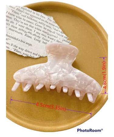 White Marble Claw Clip for Thick/Thin Hair - Stylish & Strong Jumbo Clip for Women/Girls - Buy Online on GoSupps.com