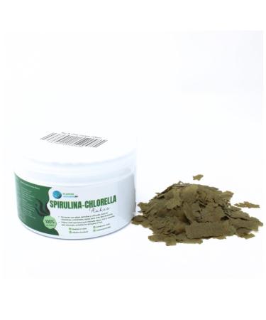 Spirulina - Chlorella Flakes Plantasebuario 225 ML Aliment en Flocons Base d'algues pour Tous Types de Poissons