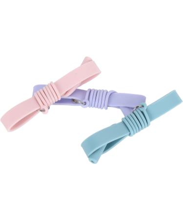 3-Piece Silicone Eyelash Extension Tweezers Set | Soft Skin-Friendly Wrist Band in Violet Pink & Blue | Protects Tweezers & Prevents Accidents - Buy Online on GoSupps.com
