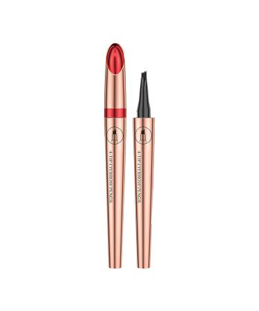 Eyebrow Pencil Eyebrow Pen with 4-Fork Tip Precise Brush Creates Natural Looking Brows Eye Brow Pencils for Women (Black)