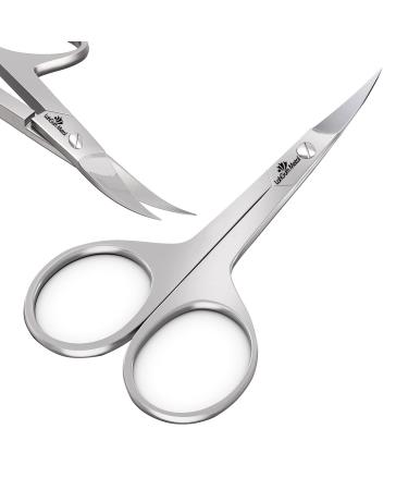 Cuticle Nail Scissors Curved Blade Acrylic Nail Scissors For Toenails Sharp Small Scissors Beauty Curved Professional Eyebrow Scissors For Women Manicure Scissors Curved Tip Facial Hair Scissors Curve