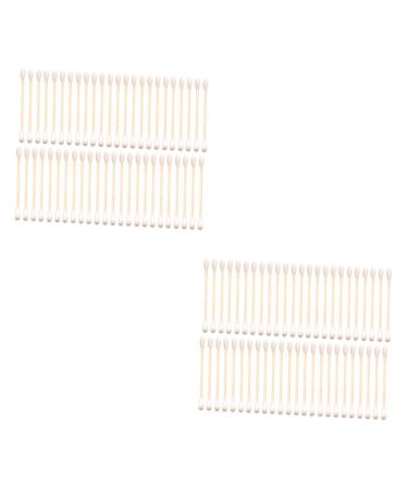 600 Pieces Makeup Cotton Buds Organic Cotton Applicator with Cotton Tip Disposable Ear Plugs Cotton Buds Made of Wood Cotton Buds Cleaning Foam Baby Makeup Remover