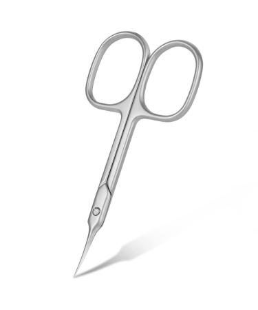 AOMIG Cuticle Scissors, Stainless Curved Blade Nail Scissors, Eyebrow Scissors for Women, Multi-purpose Small Manicure Scissors for Nail, Eyebrow, Eyelash, Nose Hair, Dry Skin 1 Pcs