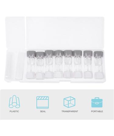 Heallily 8-Piece Compact Contact Lens Case Kit - Travel Eye Lens Container & Cosmetic Storage - Gray - Buy Online on GoSupps.com
