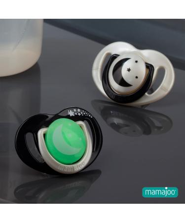 Mamajoo Orthodontic Pacifier Pearl & Black | Includes Sterilization & Storage Box | Ideal for 6+ Months - Buy Online on GoSupps.com