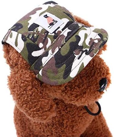 PetPhindU Dog Sun Hat Baseball Cap - Army Green Peaked Cap with Letter Print | Stylish Sun Protection for Dogs - Buy Online on GoSupps.com