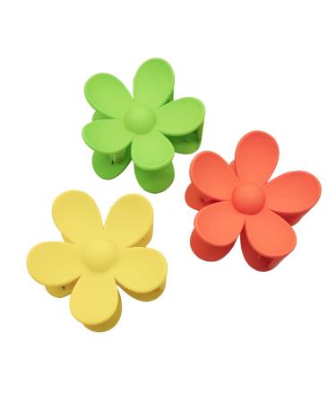 Matte Jelly Clear Flower Claw Clips Variety Pack - 12pcs | Non Slip Strong Hold Hair Barrettes for Thick Hair - Buy Online on GoSupps.com