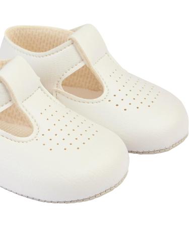 Baypods B625 Soft Soled Pre Walker Baby Shoes | T Bar Style, Made in England | White, 3 UK Child Size - Buy Online on GoSupps.com