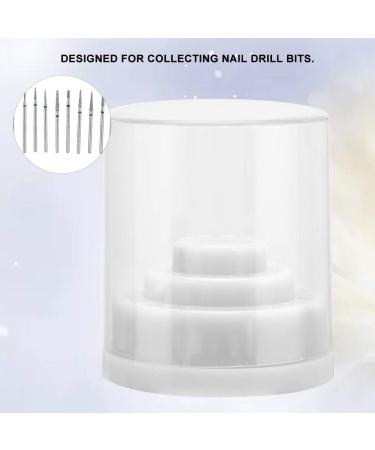 48 Slots Clear Nail Drill Case Holder - Manicure Tool Organizer & Display Stand for Nail Drill (White) - Buy Online on GoSupps.com